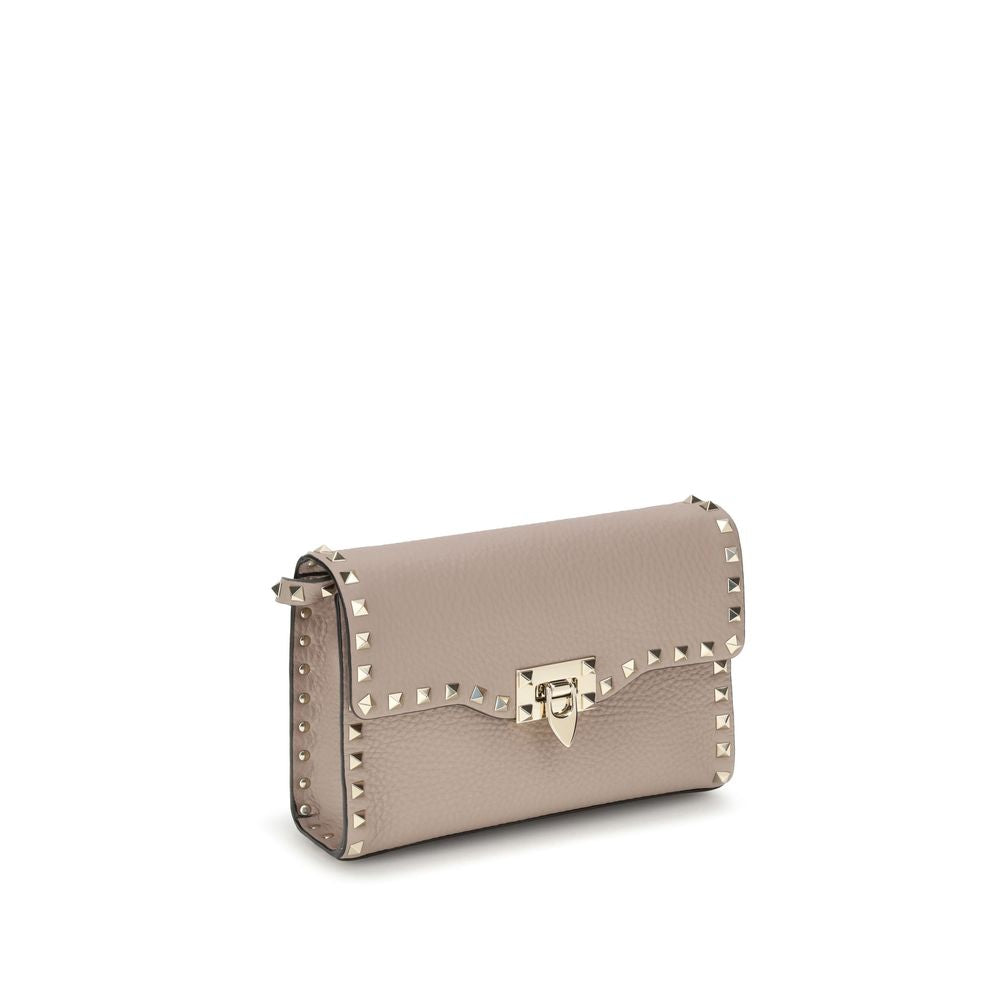 Valentino Garavani Beige Calf Leather Bos Taurus Schultertasche