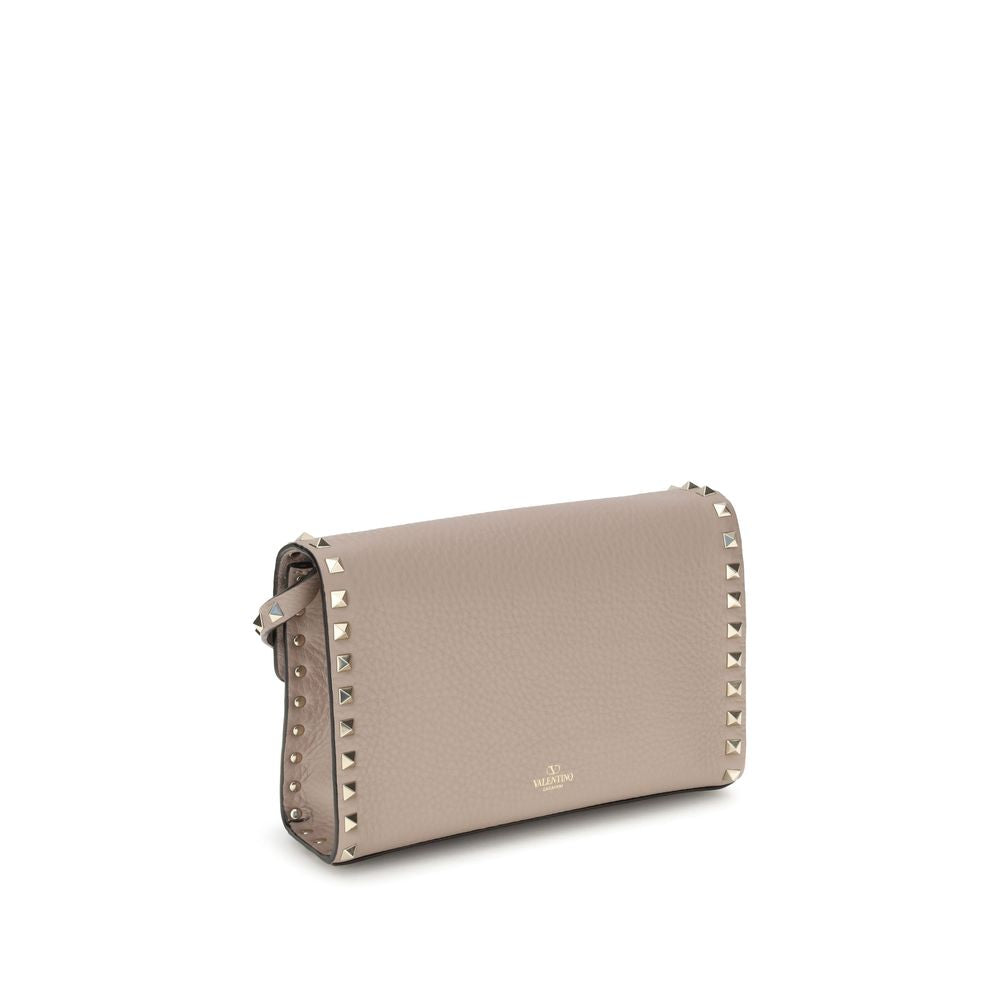 Valentino Garavani Beige Calf Leather Bos Taurus Schultertasche