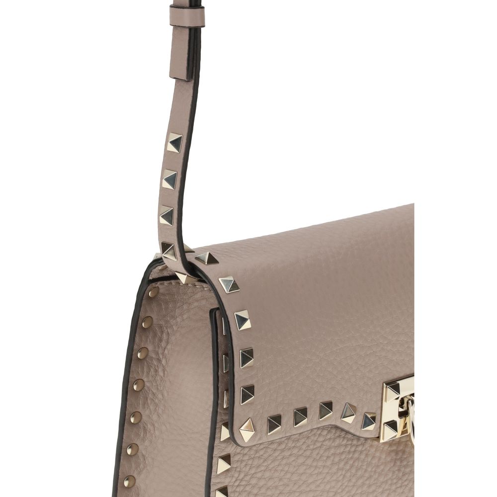 Valentino Garavani Beige Calf Leather Bos Taurus Schultertasche