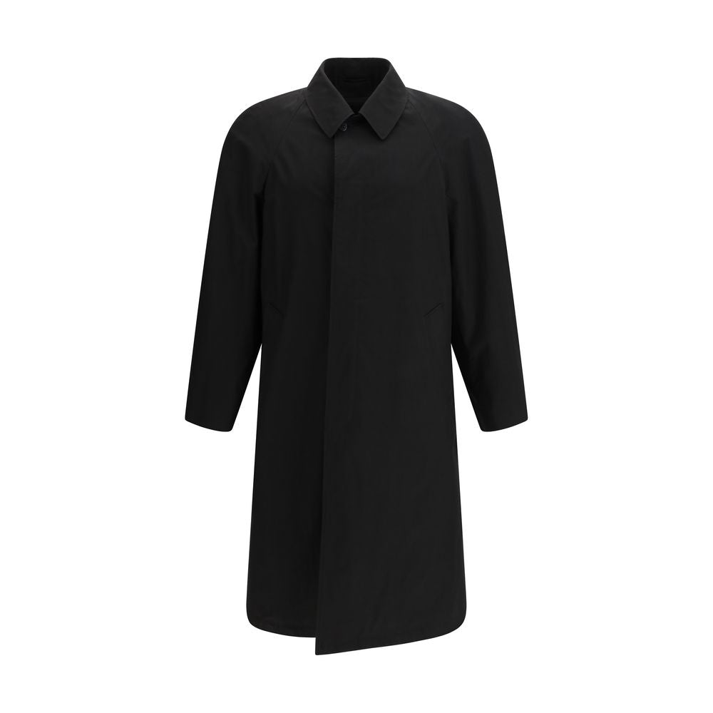 Prada Schwarzer Baumwollmantel