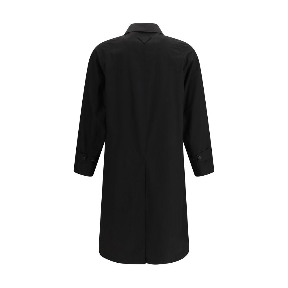 Prada Schwarzer Baumwollmantel