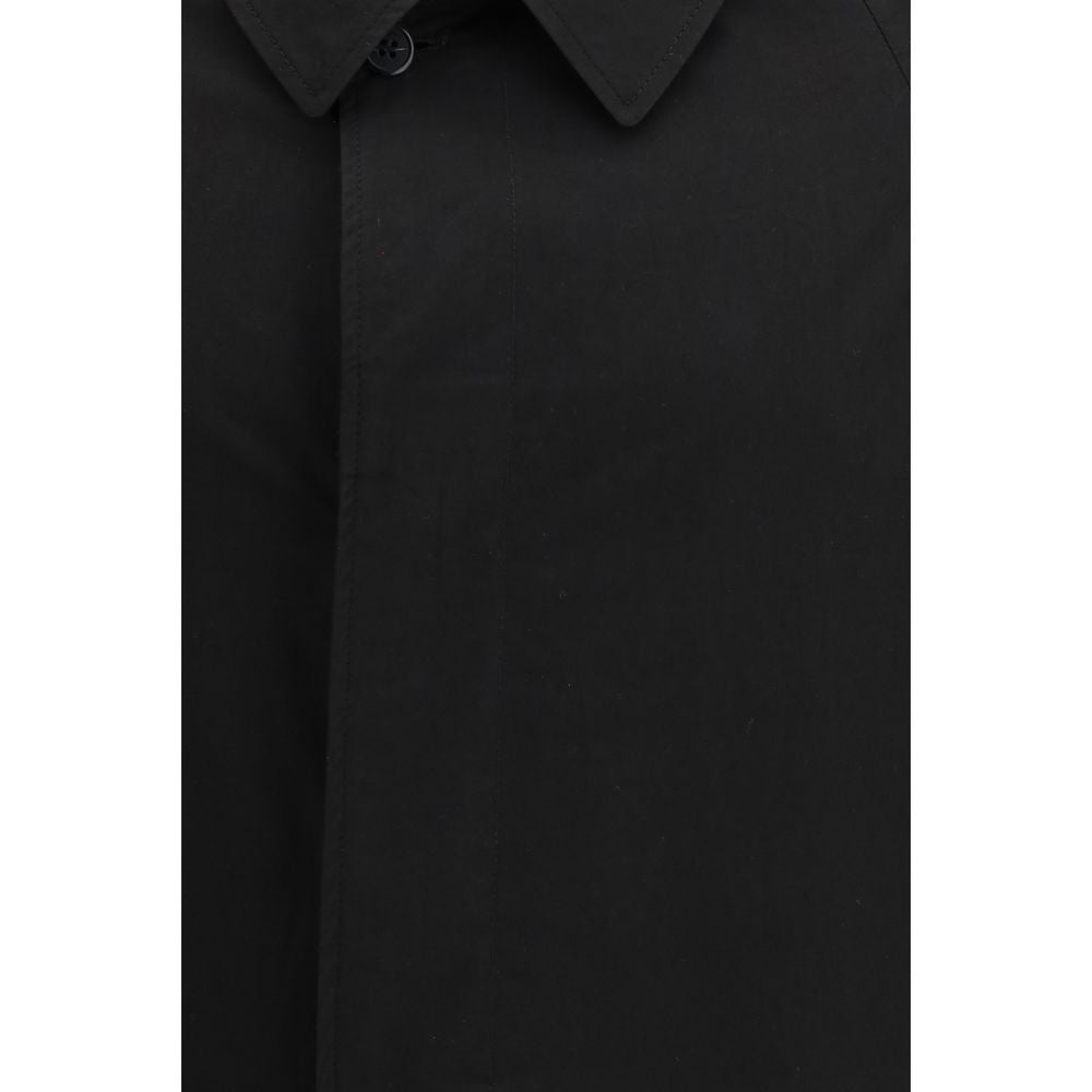 Prada Schwarzer Baumwollmantel