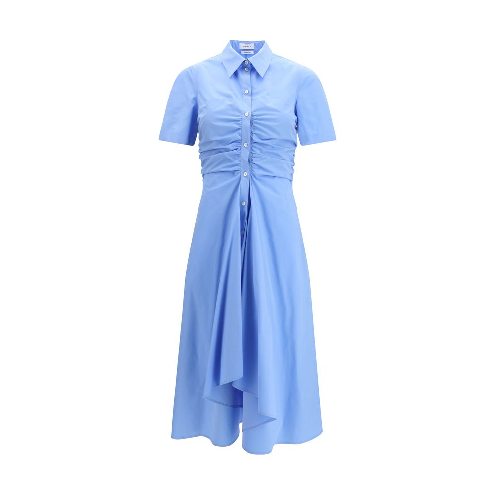 Alexander McQueen Blaues Baumwoll-Freizeitkleid