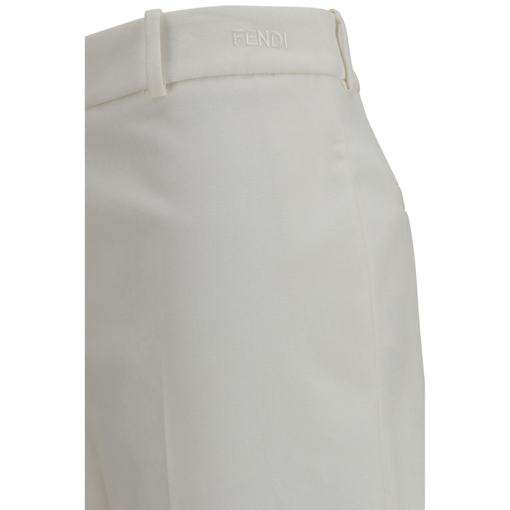 Fendi Weiße Baumwollhose