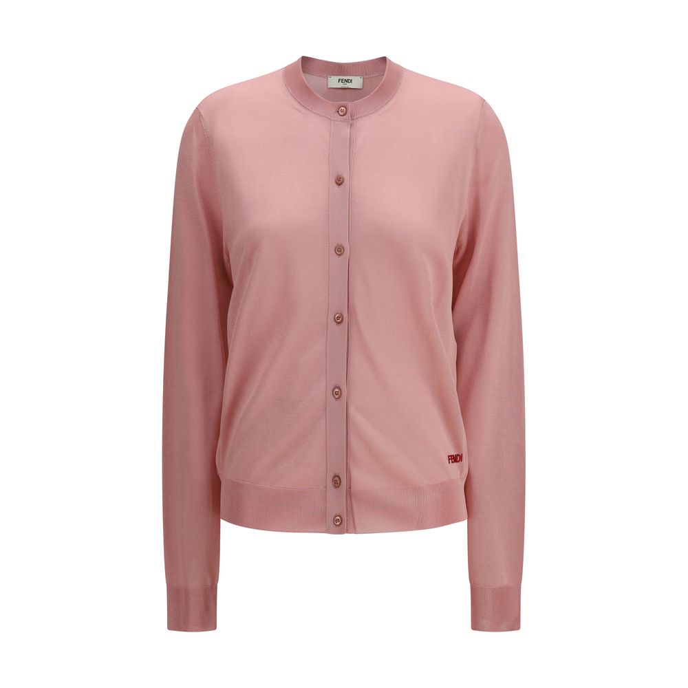 Fendi Mehrfarbige Strickjacke aus Viskose