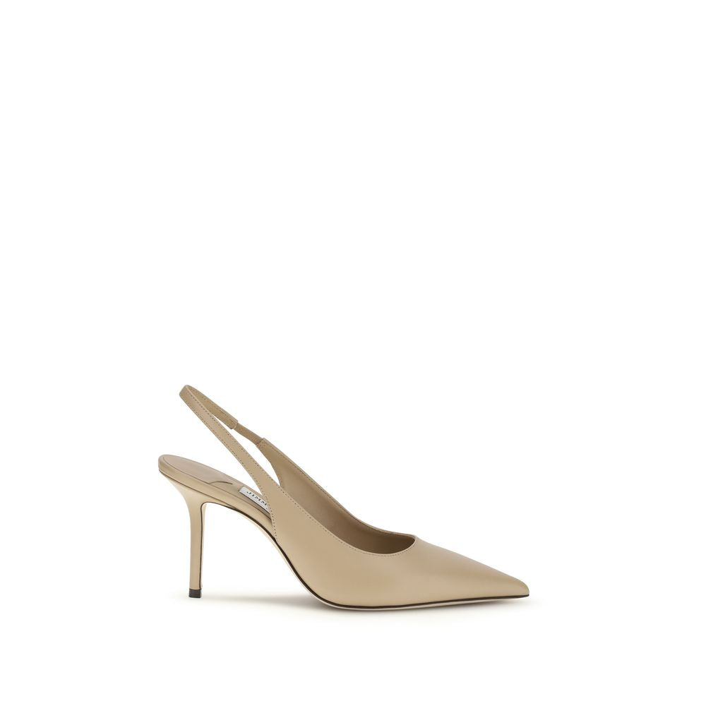 Jimmy Choo Beige Kalbsleder Bos Taurus Plateau-Pumps