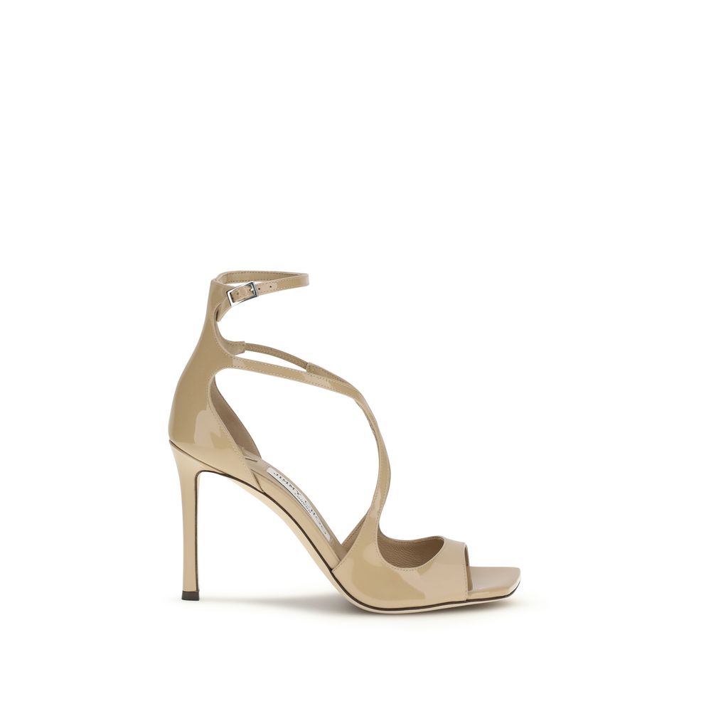 Jimmy Choo Mehrfarbige Stiletto-Sandalen aus Kalbsleder Bos Taurus