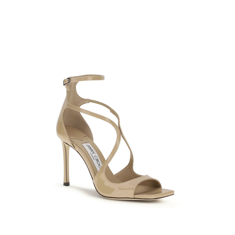 Jimmy Choo Mehrfarbige Stiletto-Sandalen aus Kalbsleder Bos Taurus