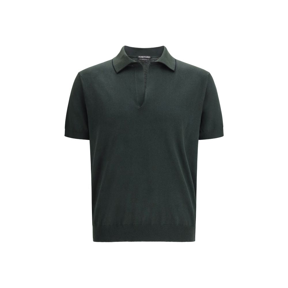 Tom Ford Zweifarbige Baumwoll-Poloshirt
