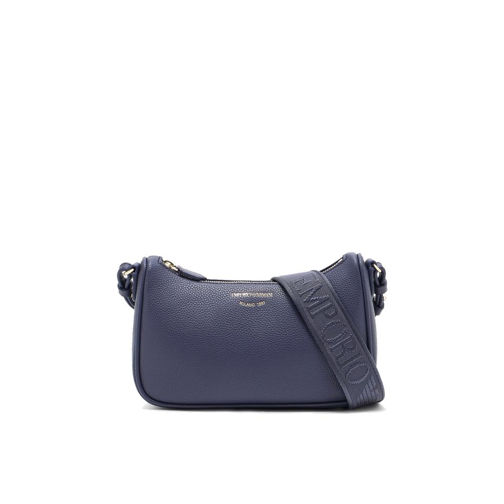 Emporio Armani Blaue Schultertasche aus Polyethylen