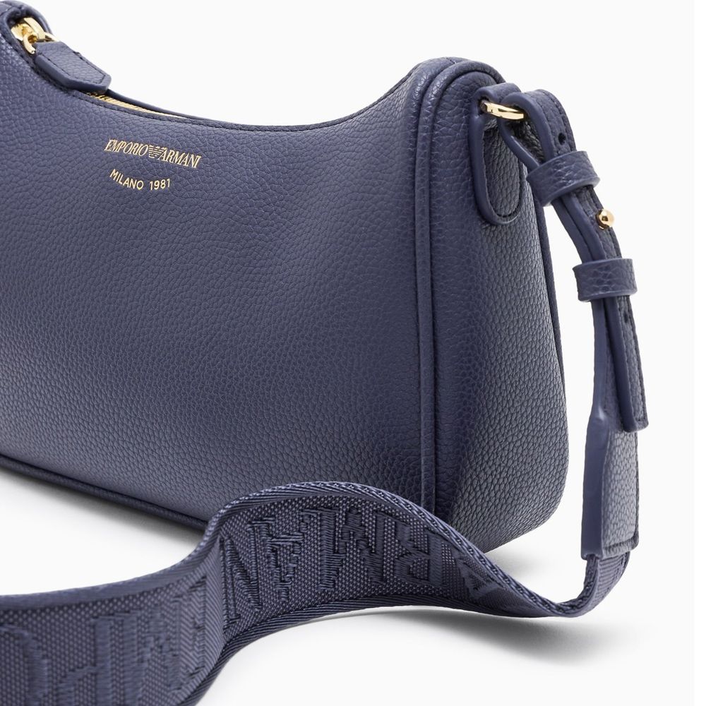 Emporio Armani Blaue Schultertasche aus Polyethylen
