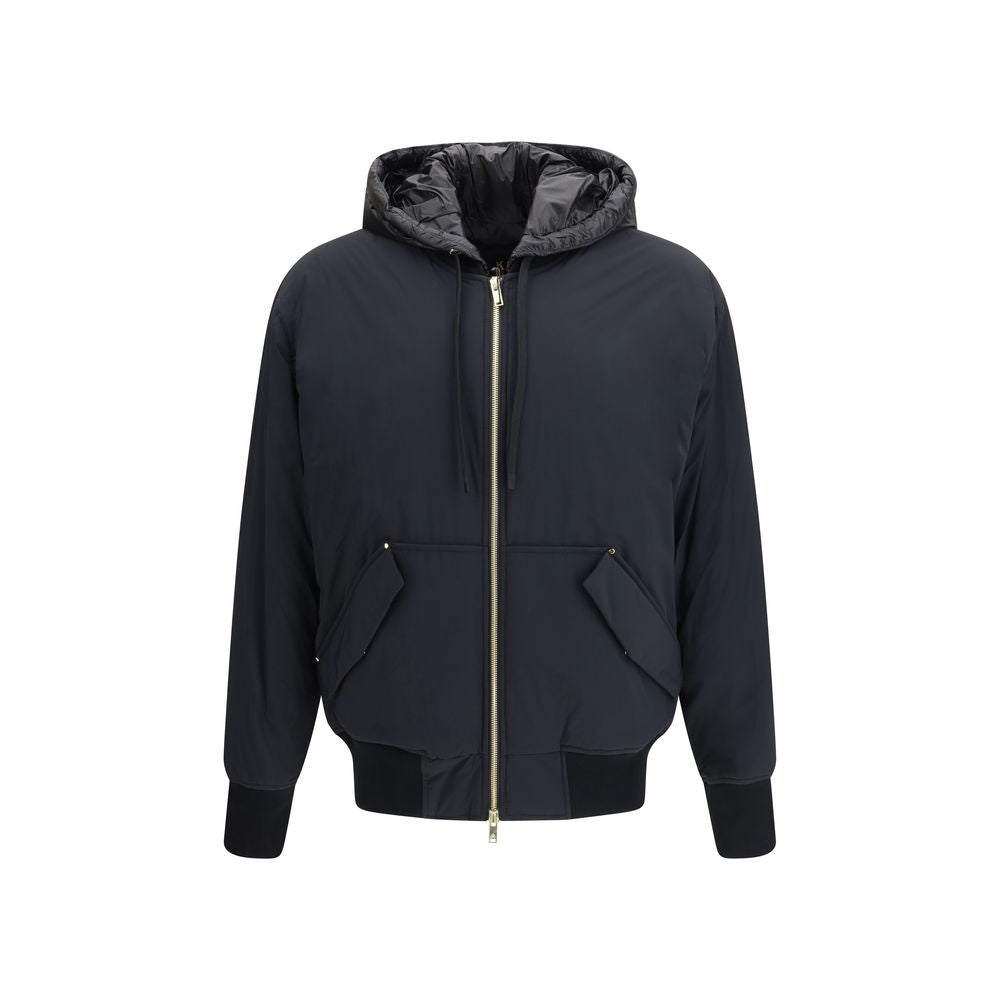 Moose Knuckles Schwarzer Nylon-Bomber