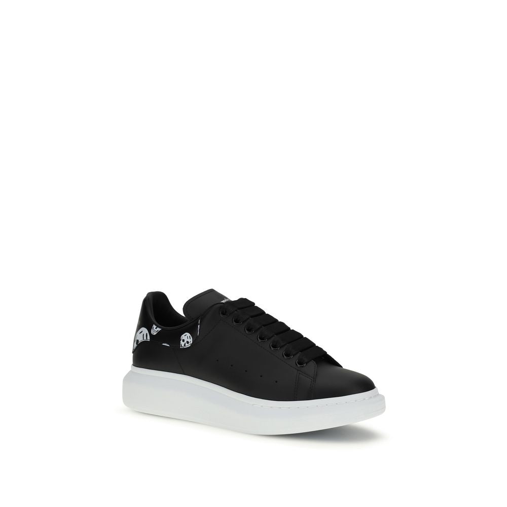 Alexander McQueen Schwarze Kalbsleder Bos Taurus Chunky Sneaker