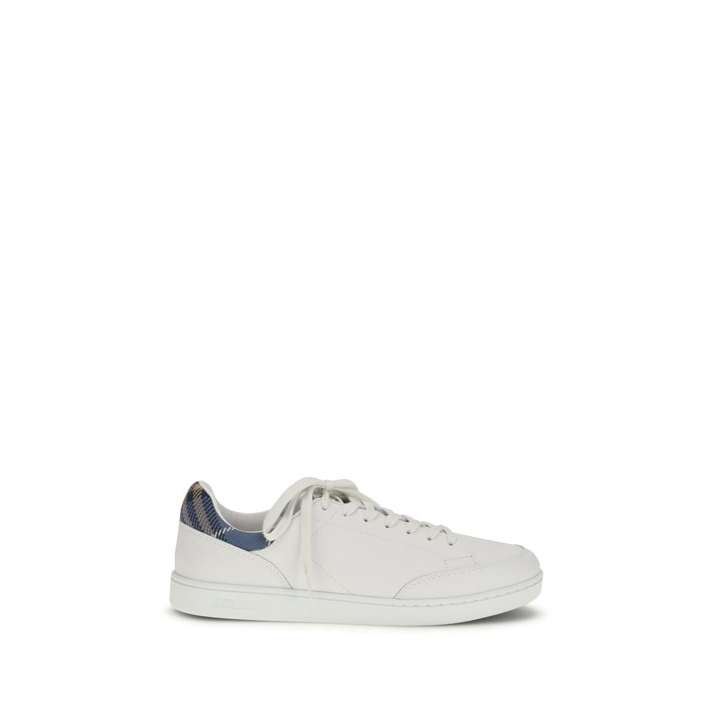 Burberry Weiße Bos Taurus Kalbsleder Low-Top-Sneaker