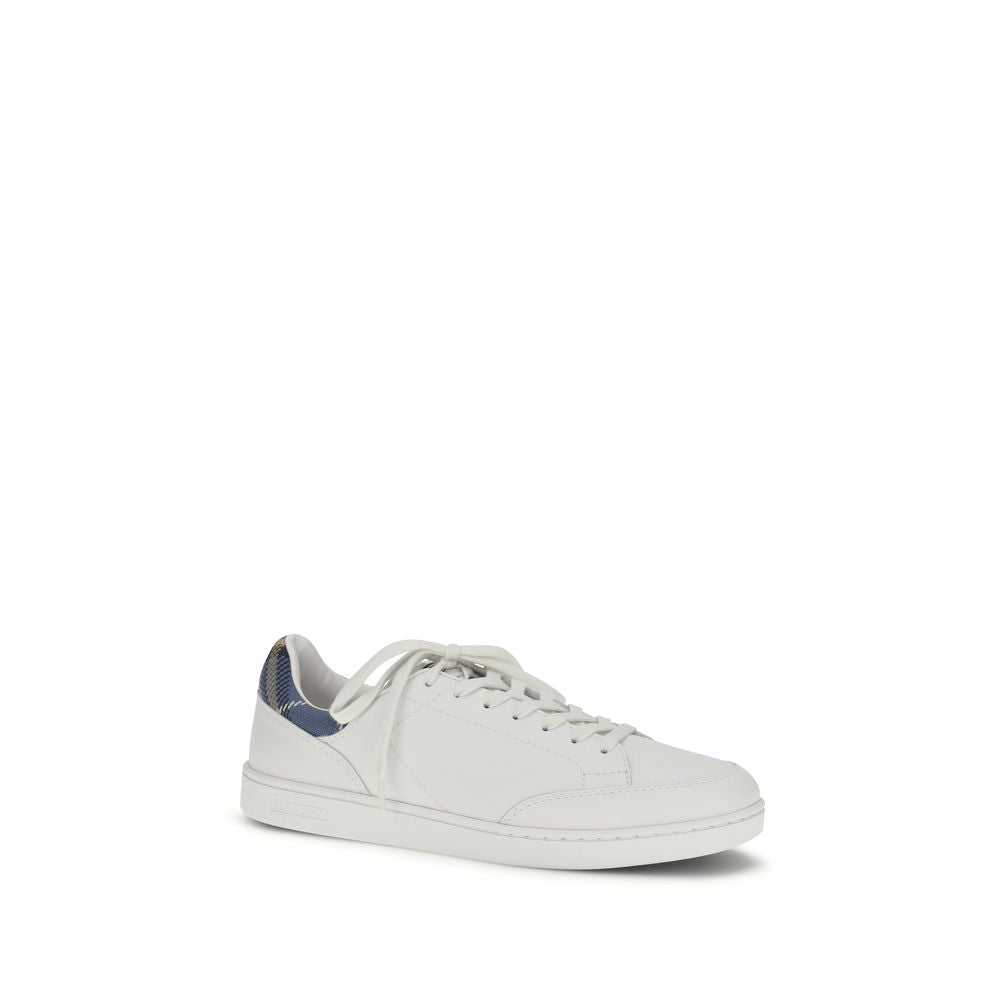 Burberry Weiße Bos Taurus Kalbsleder Low-Top-Sneaker