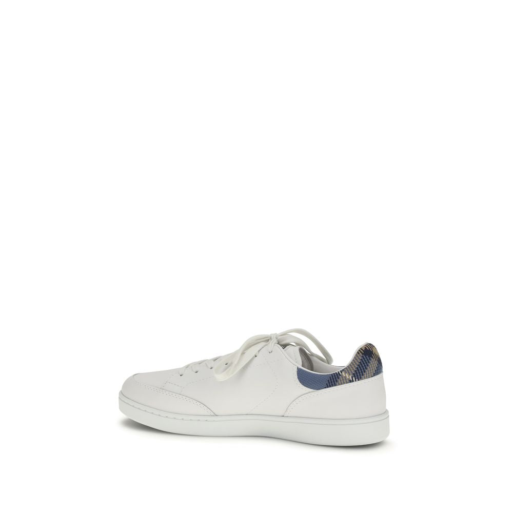 Burberry Weiße Bos Taurus Kalbsleder Low-Top-Sneaker