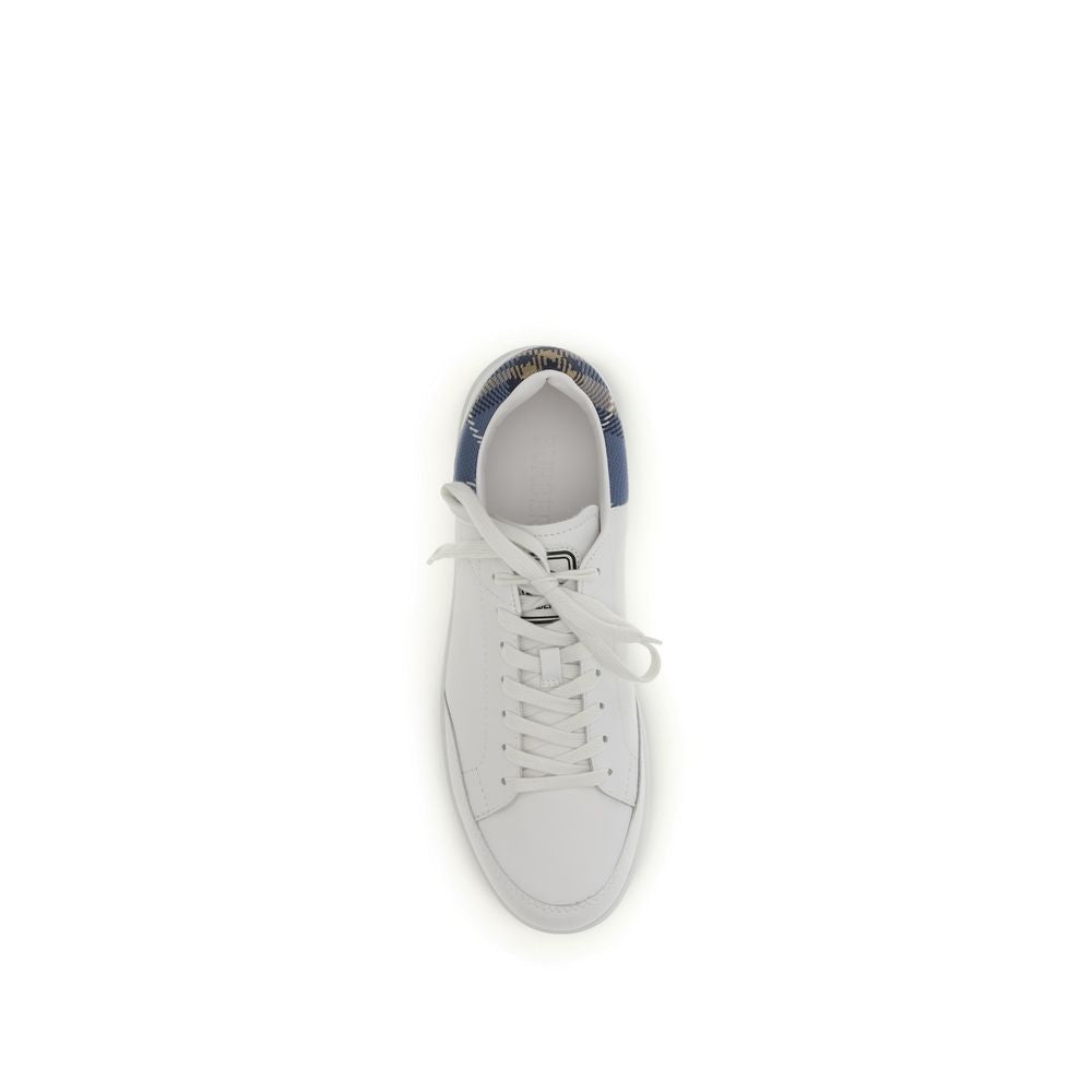 Burberry Weiße Bos Taurus Kalbsleder Low-Top-Sneaker