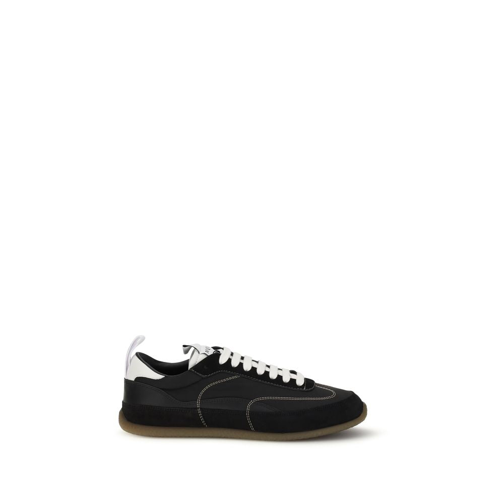 Alexander McQueen Schwarze Kalbsleder Bos Taurus Low-Top-Sneaker