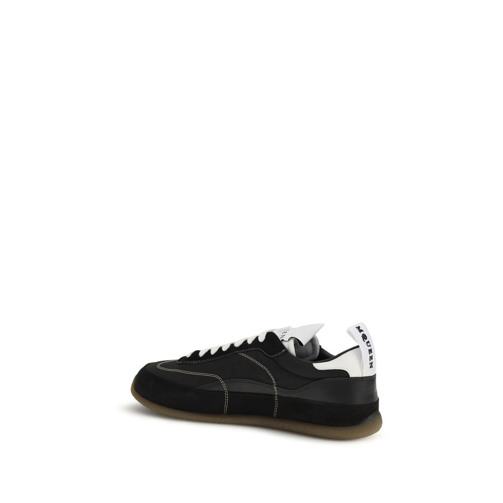 Alexander McQueen Schwarze Kalbsleder Bos Taurus Low-Top-Sneaker