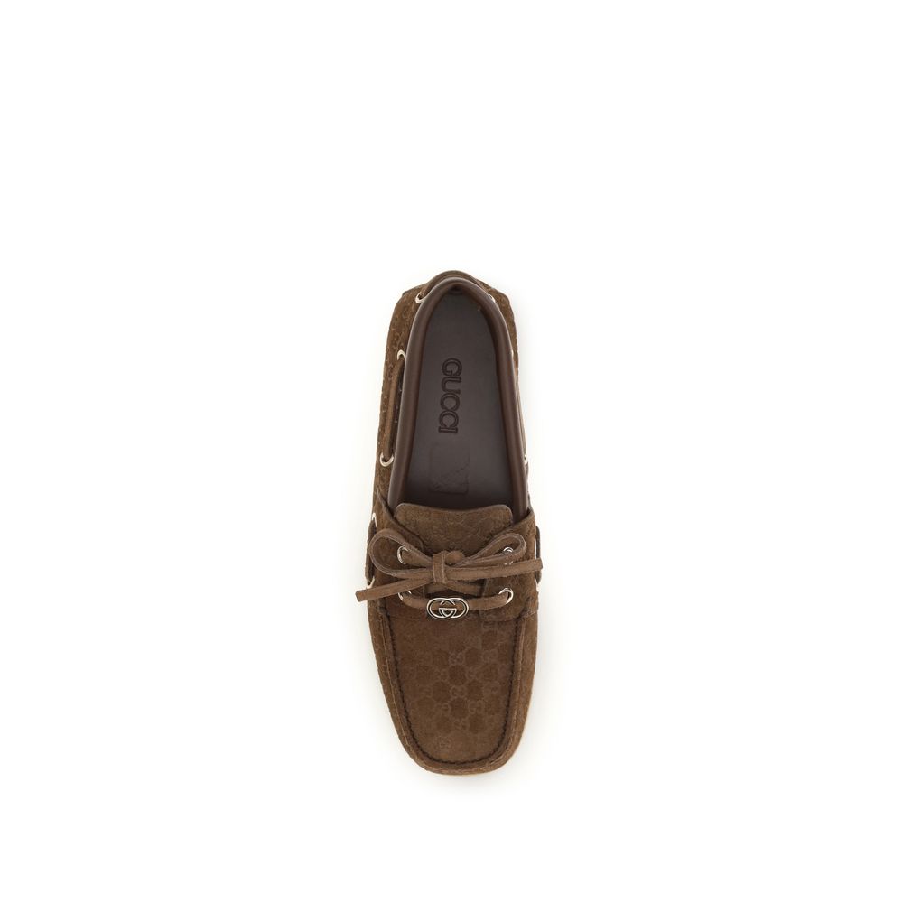 Gucci Braune Kalbsleder Bos Taurus Slipper-Loafer