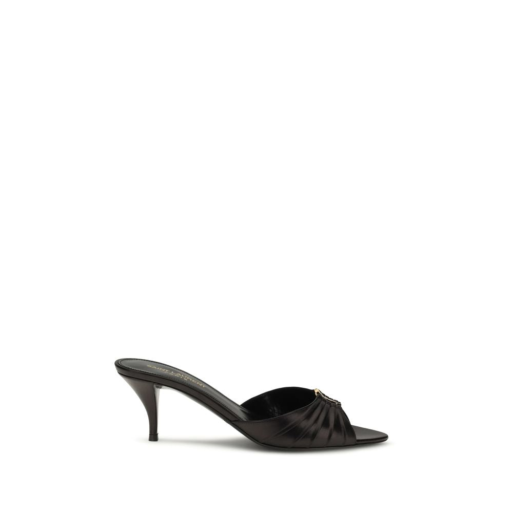 Saint Laurent Schwarze Pumps aus Kalbsleder Bos Taurus mit hohem Absatz