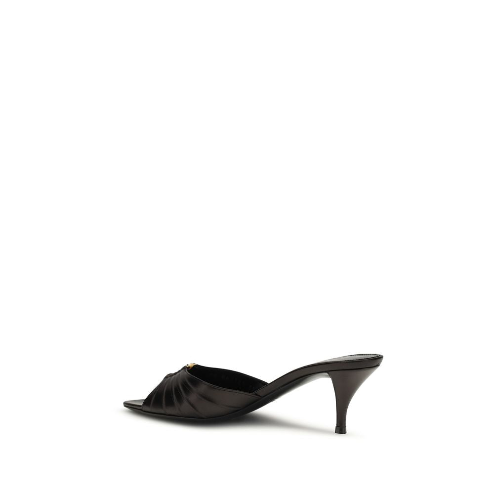 Saint Laurent Schwarze Pumps aus Kalbsleder Bos Taurus mit hohem Absatz