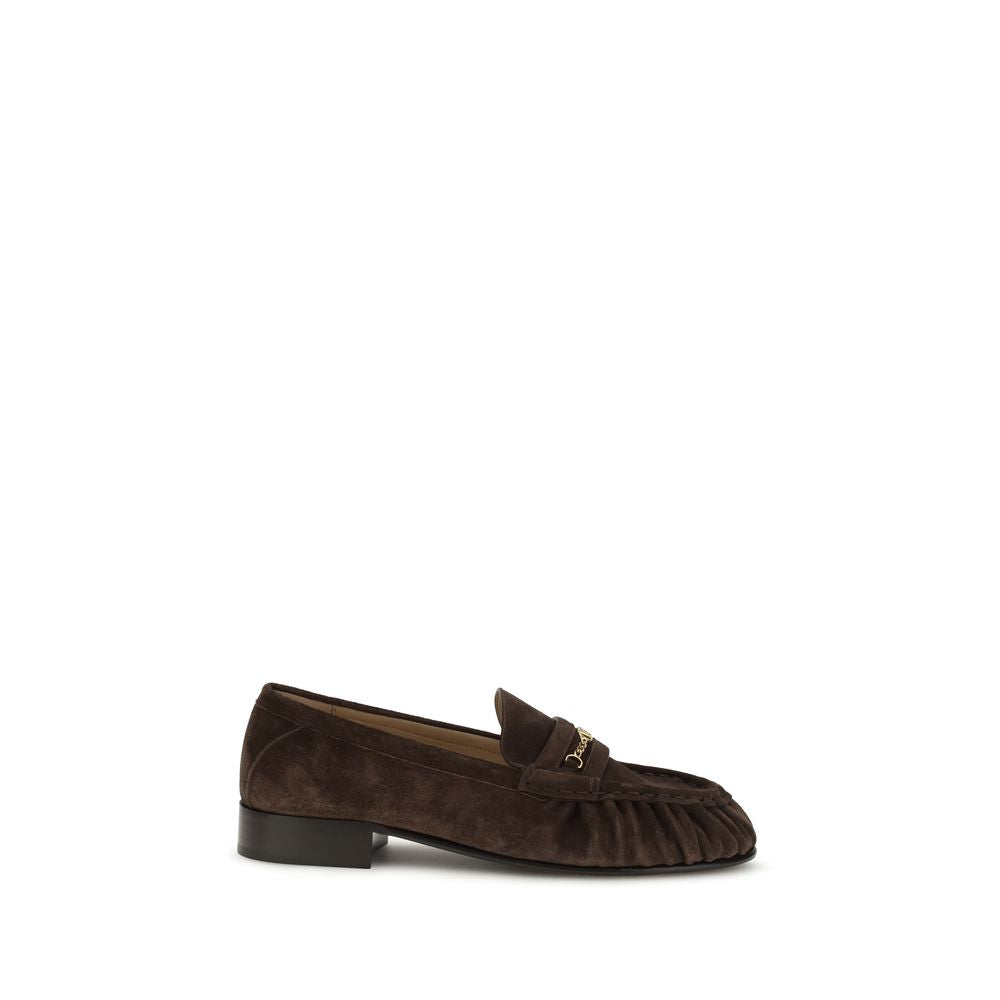 Valentino Garavani Braune Kalbsleder Bos Taurus Slipper-Loafer