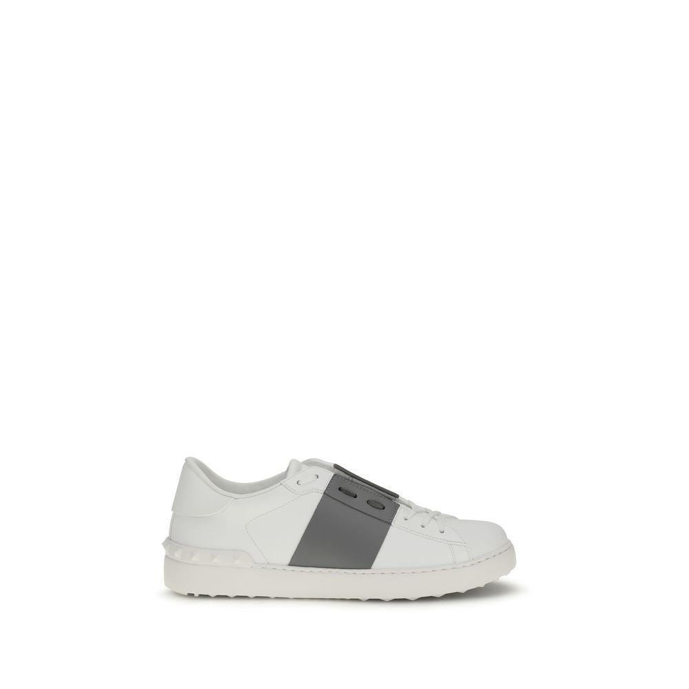 Valentino Garavani Weiße Bos Taurus Kalbsleder Low-Top-Sneaker