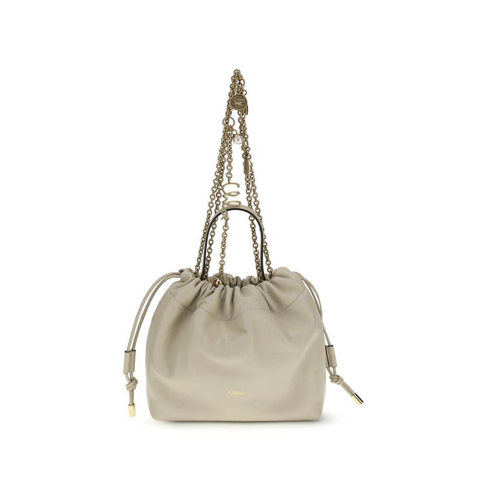 Chloé Schultertasche aus beigem Lammleder Ovis Aries Aries