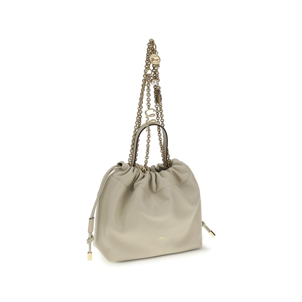 Chloé Schultertasche aus beigem Lammleder Ovis Aries Aries