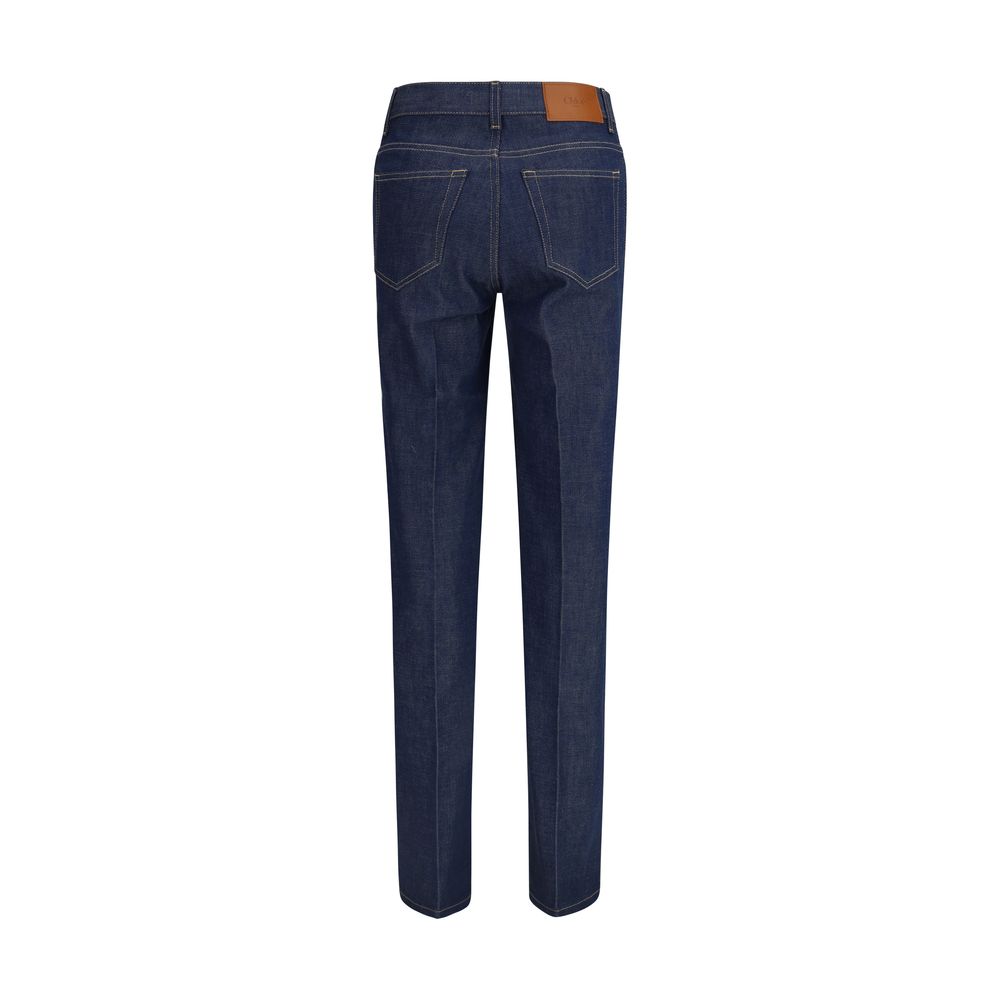 Chloé Blaue Slim Fit Jeans aus Baumwolle