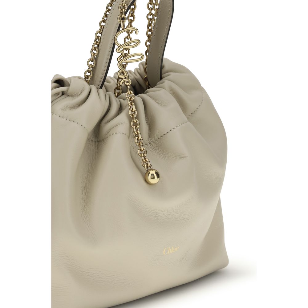 Chloé Schultertasche aus beigem Lammleder Ovis Aries Aries
