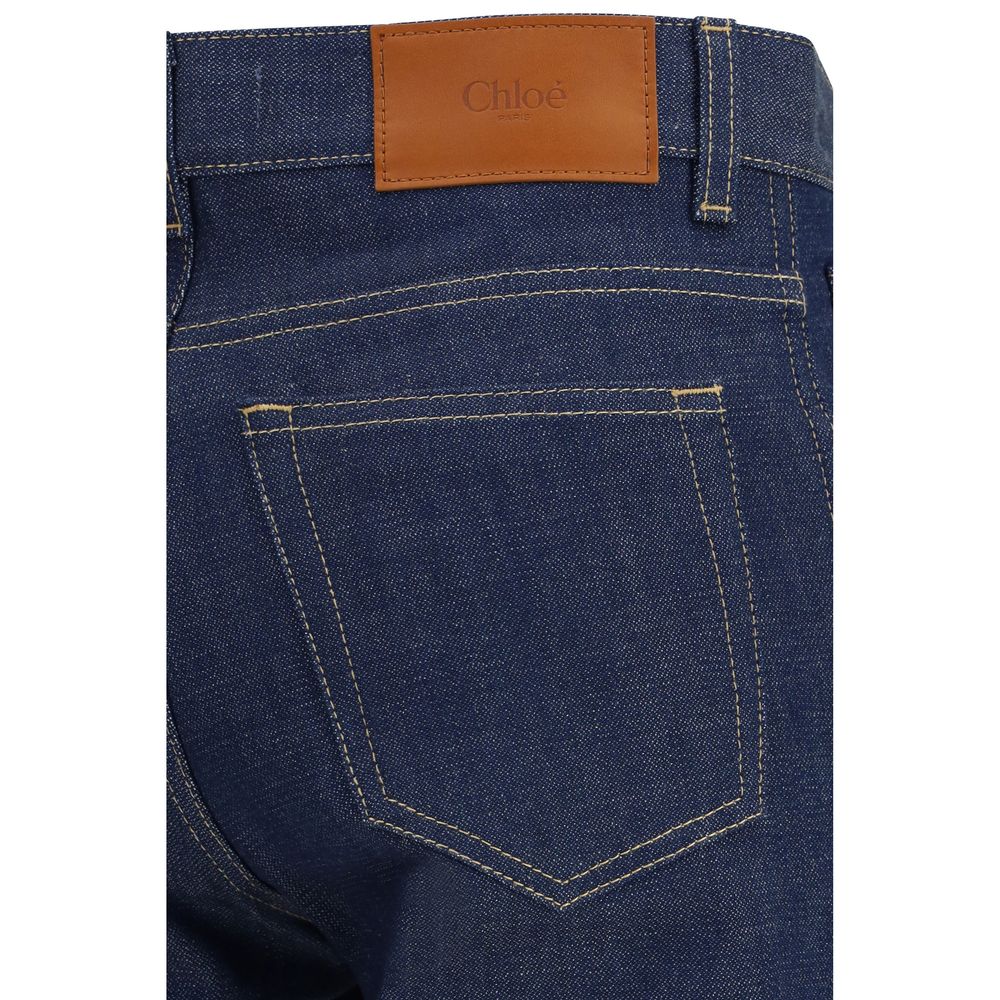 Chloé Blaue Slim Fit Jeans aus Baumwolle