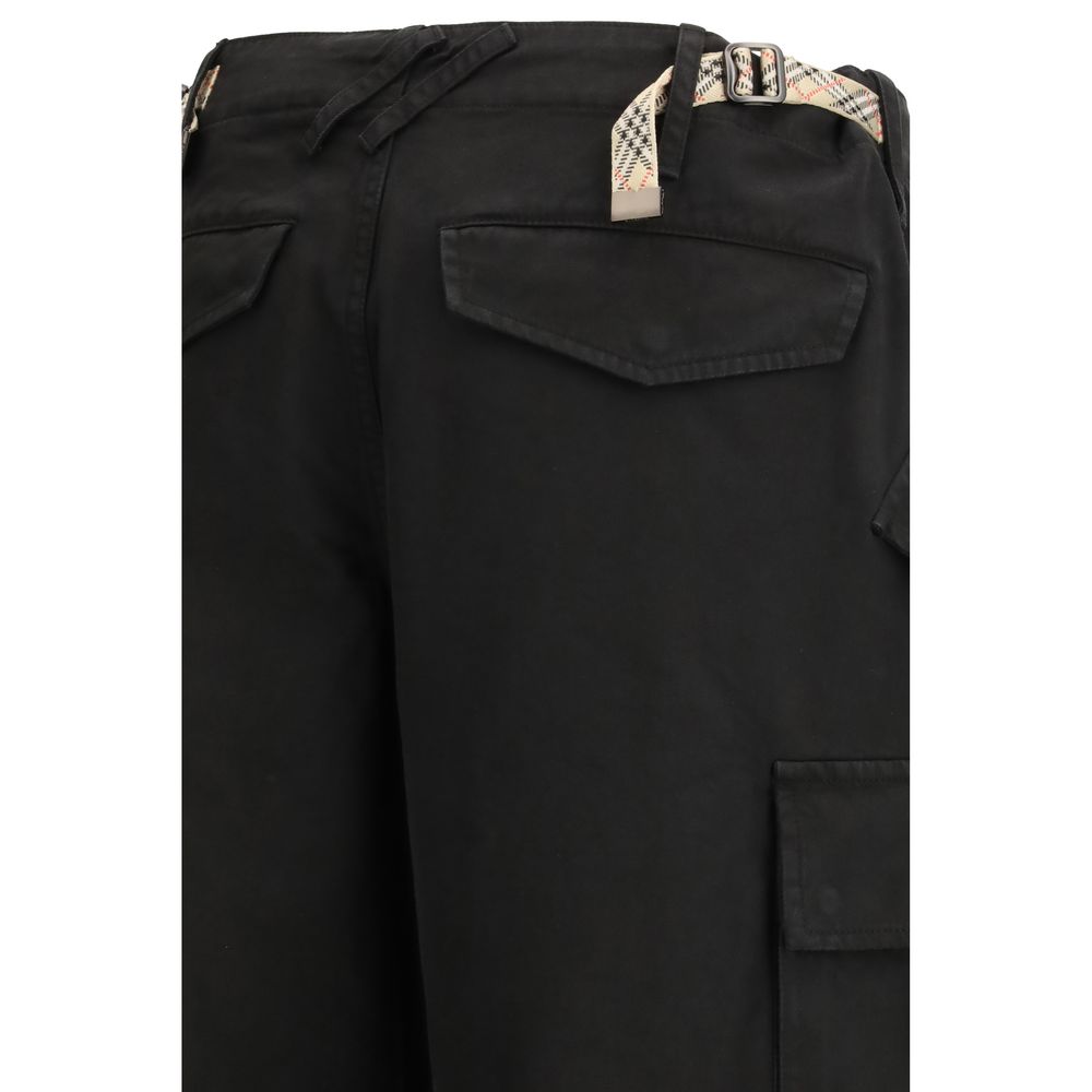 Burberry Schwarze Cargohose aus Baumwolle