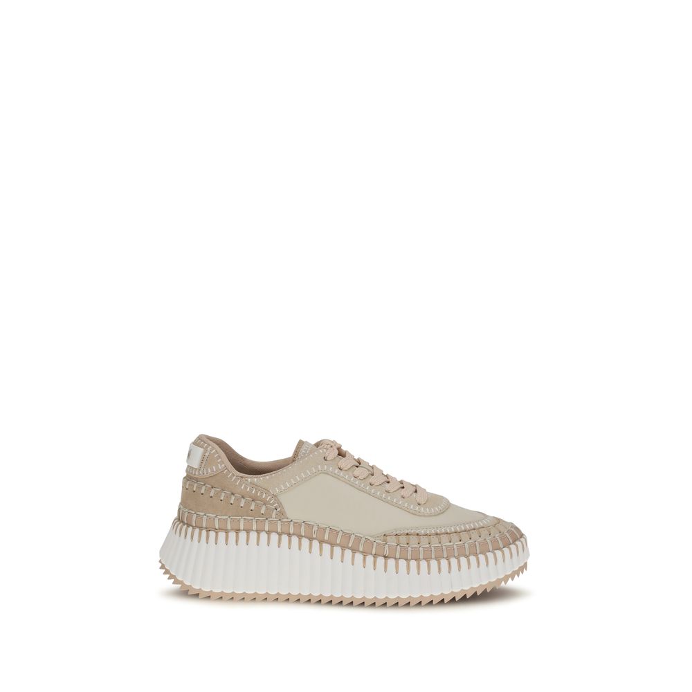 Chloé Beige Kalbsleder Bos Taurus Chunky Sneaker
