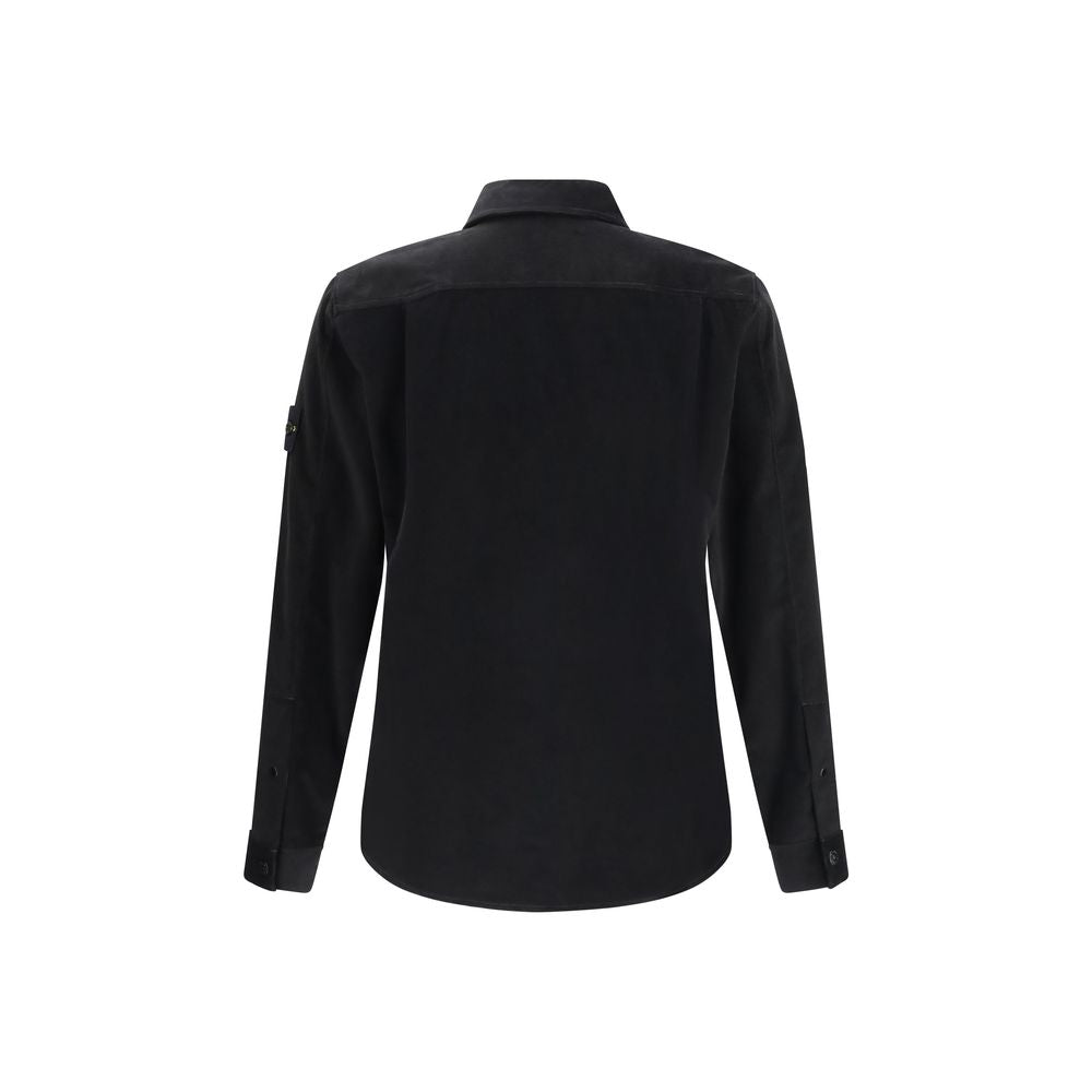Stone Island Schwarzes Baumwollhemd