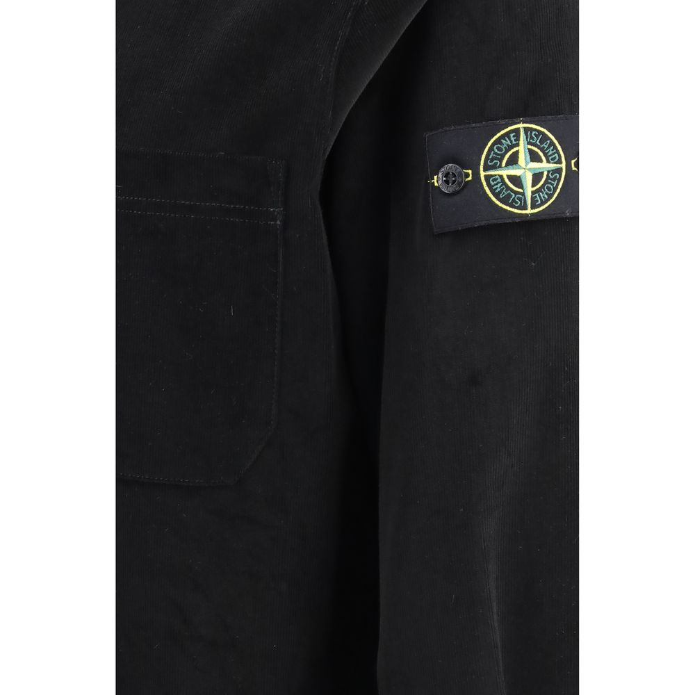 Stone Island Schwarzes Baumwollhemd