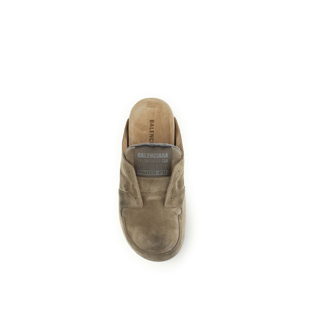 Balenciaga Beige Kalbsleder Bos Taurus Mules