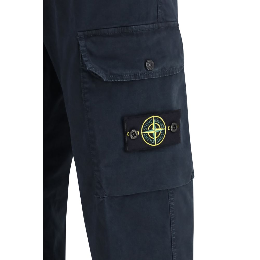 Stone Island Blaue Cargohose aus Baumwolle