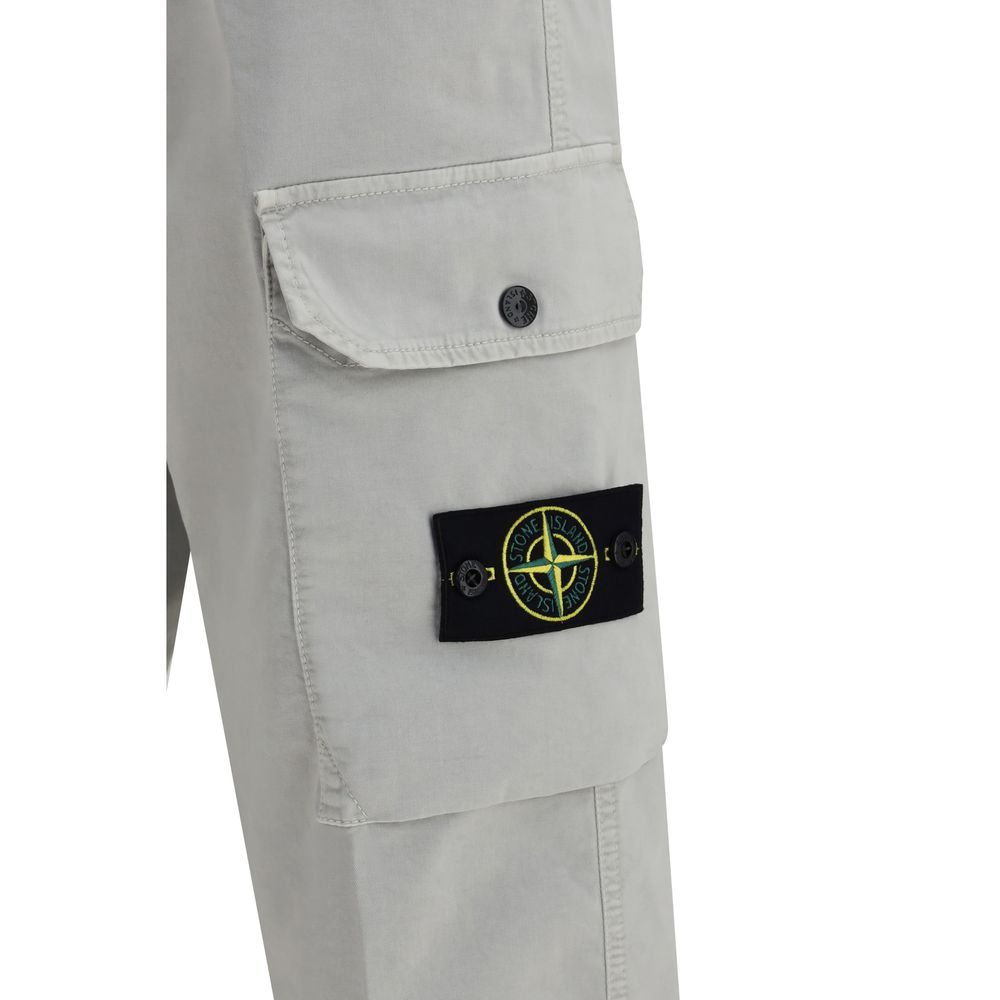 Stone Island Graue Cargohose aus Baumwolle