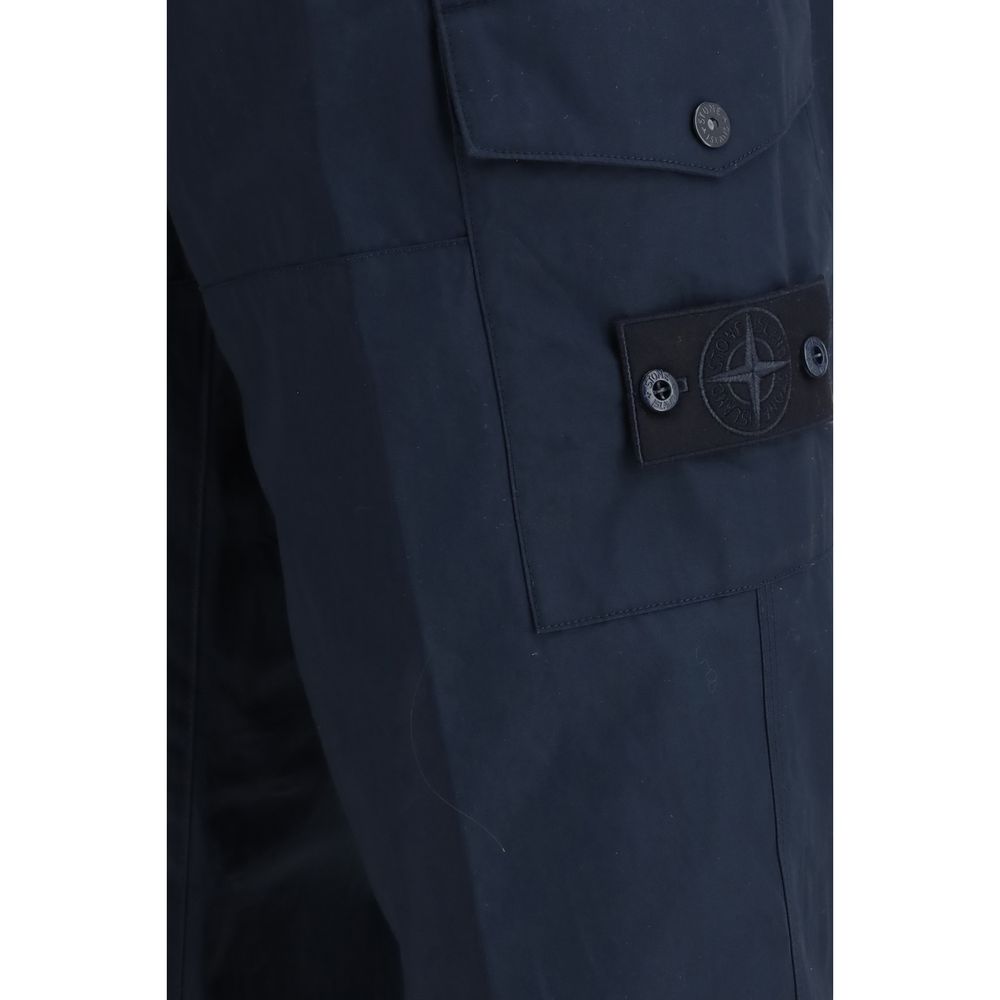Stone Island Blaue Cargohose aus Baumwolle
