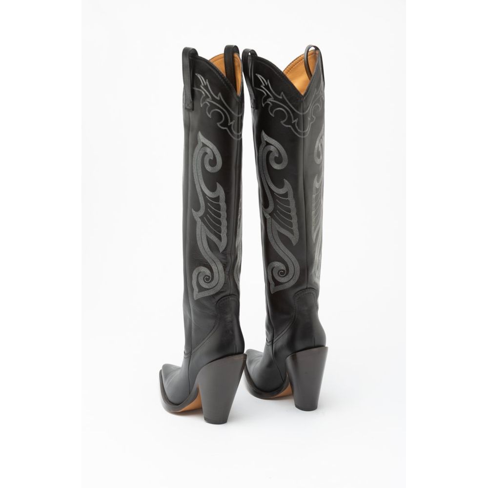 Moschino Stiefel mit hohen Absätzen aus mehrfarbigem Kalbsleder