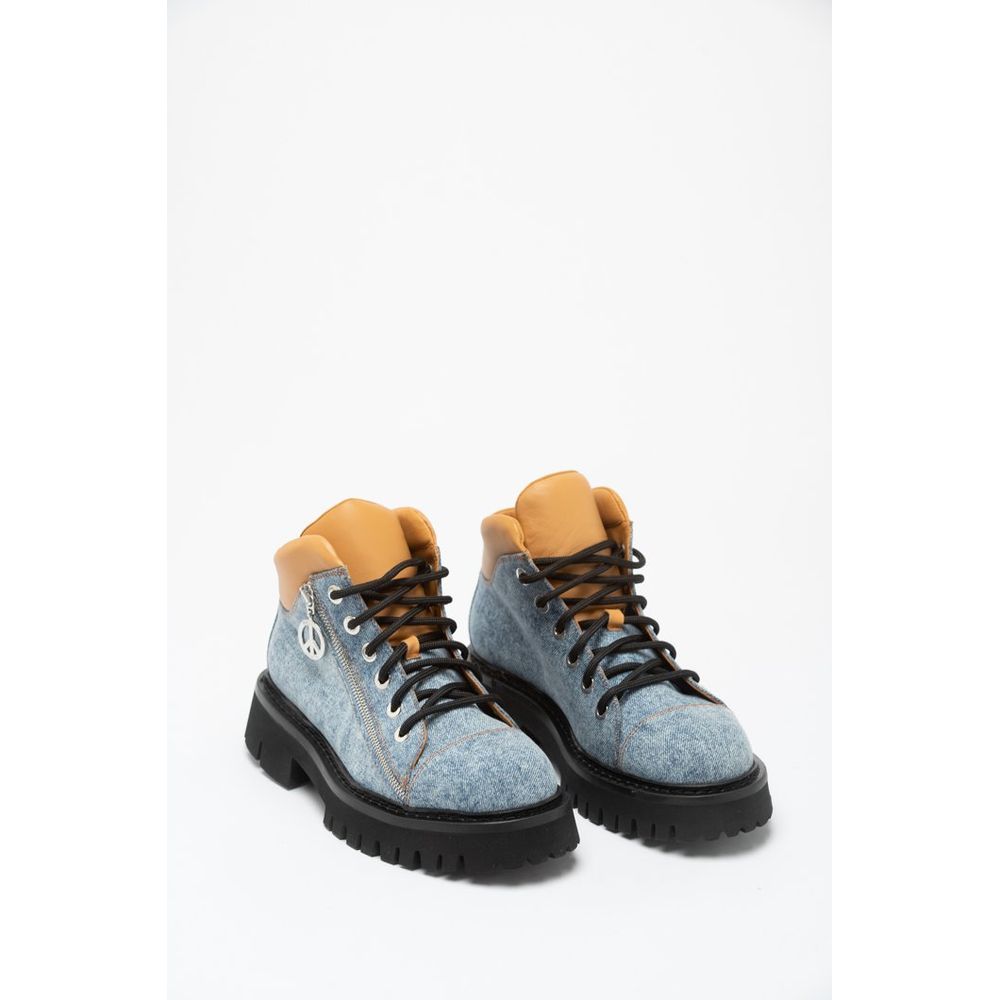 Moschino Mehrfarbige Schnürstiefel aus Baumwolle