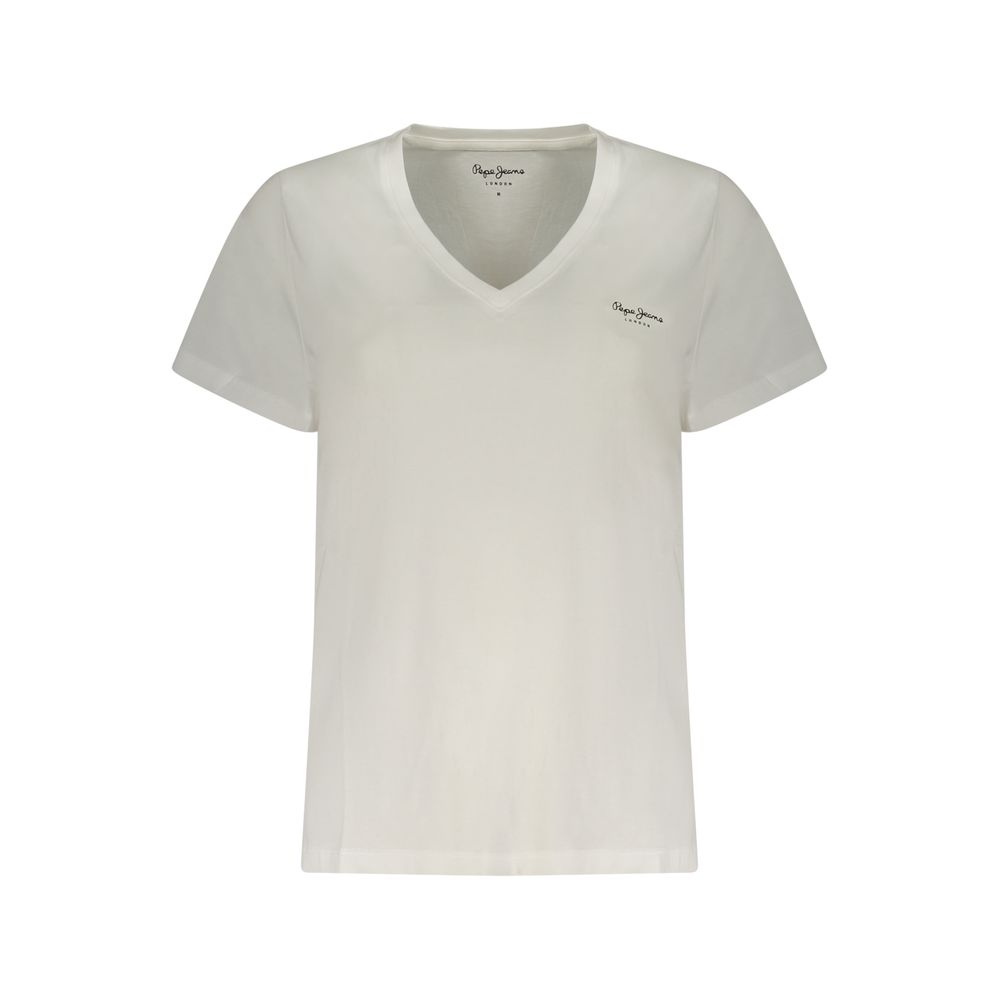 Pepe Jeans Weißes Baumwoll-T-Shirt