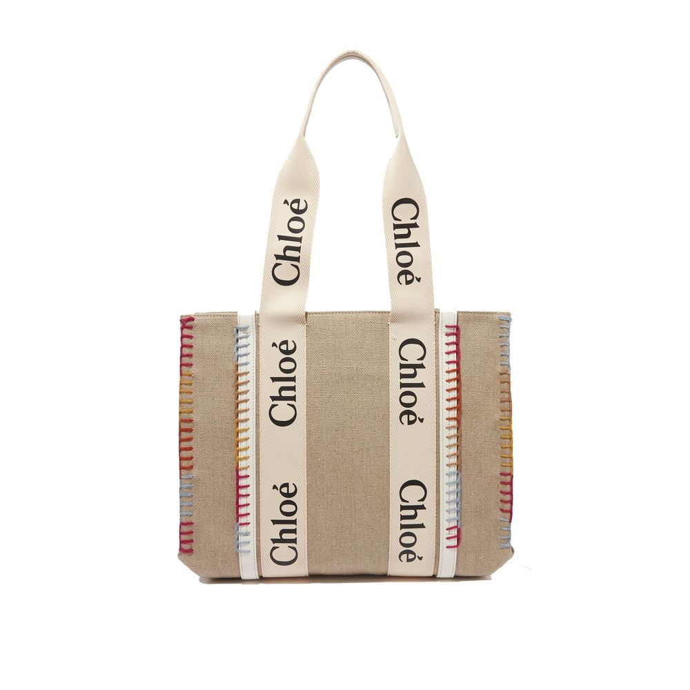 Chloé Beige Woll-Tote Bag