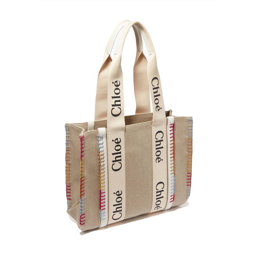 Chloé Beige Woll-Tote Bag