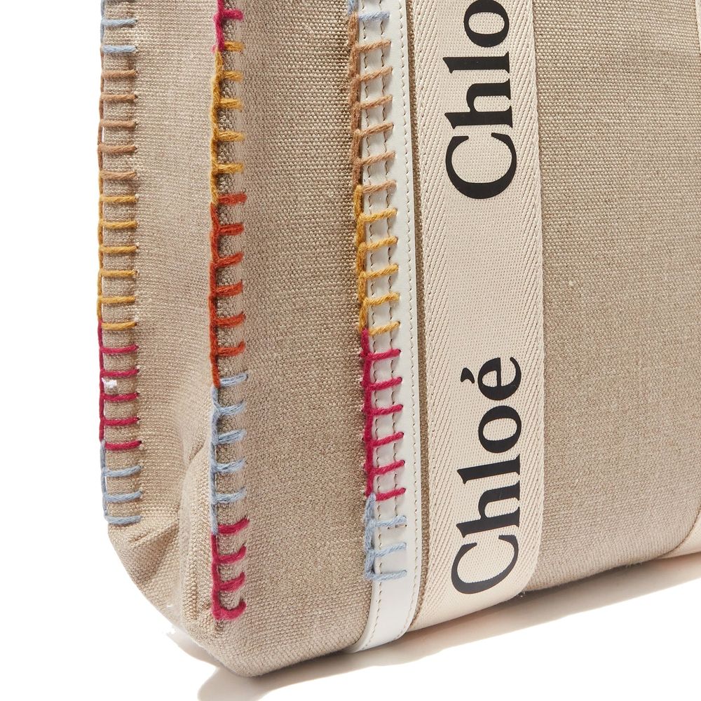Chloé Beige Woll-Tote Bag