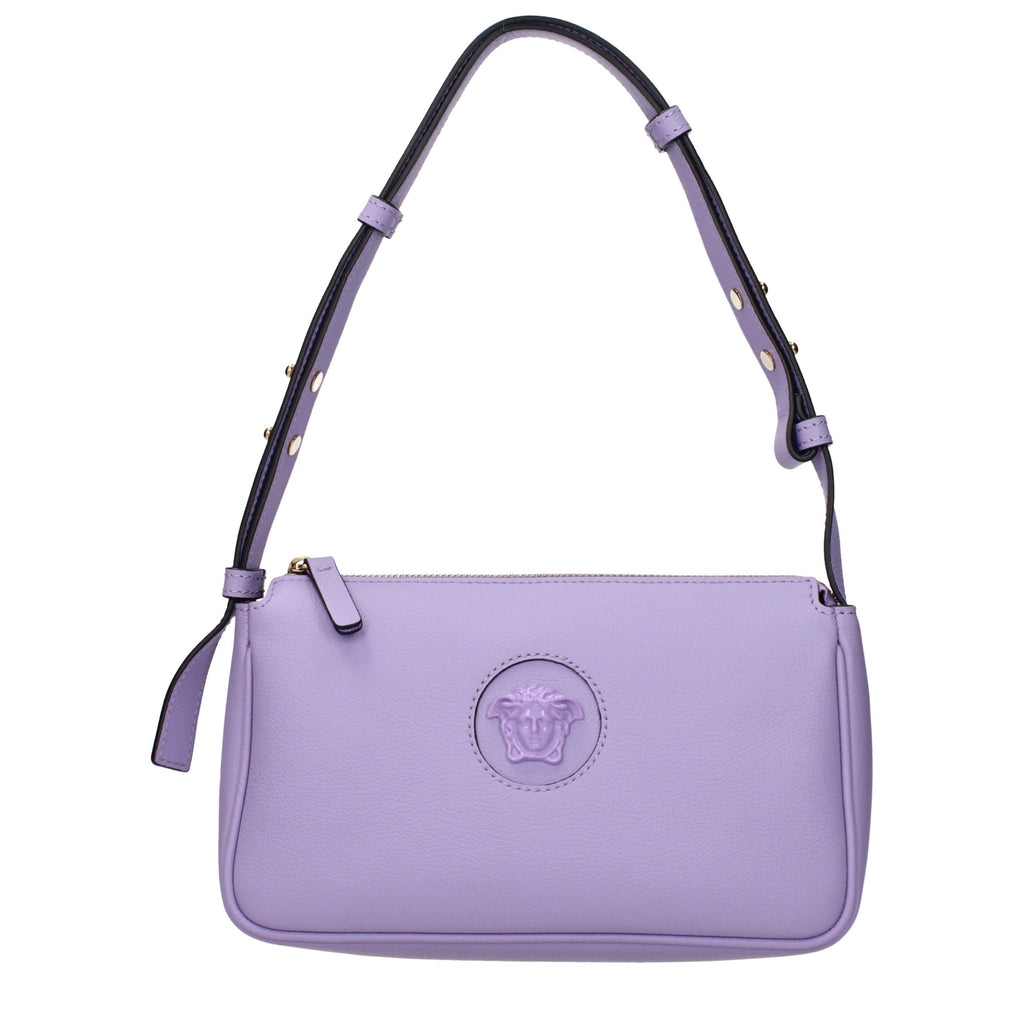 Versace Schultertasche aus violettem Leder