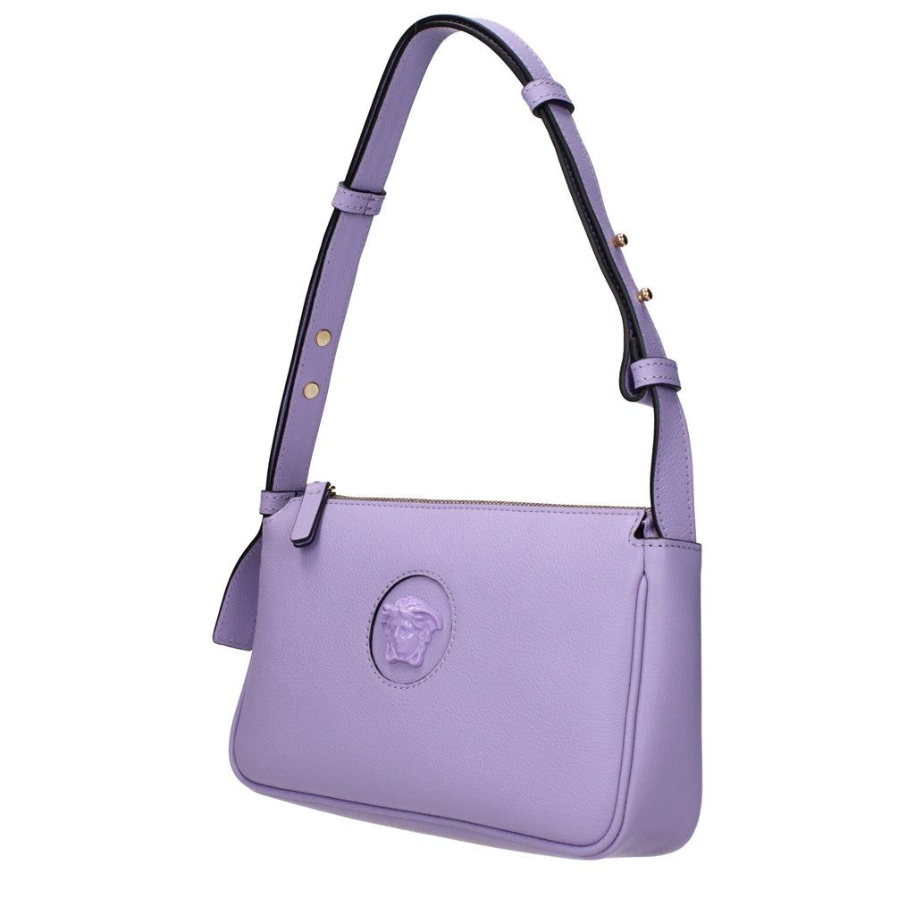 Versace Schultertasche aus violettem Leder