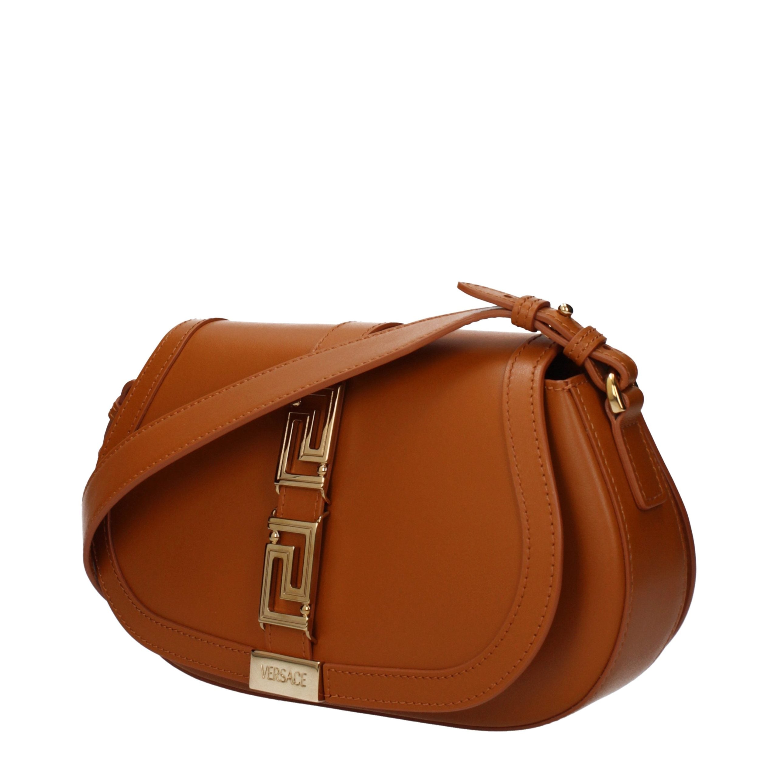 Versace Braune Leder Schultertasche